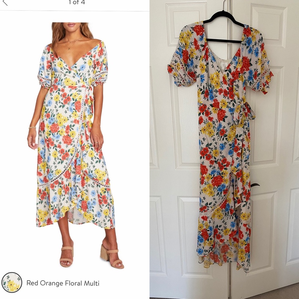 Lost + Wander wrap dress floral